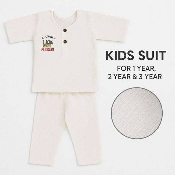 14 August Kids Suit – Soft Cotton Traditional Wear (1–3 Years)
