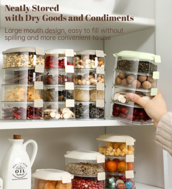π§ 4-Layer Multi-Layered Spice Storage Box π± | Seasoning Organizer for Kitchen, BBQ & Picnic πΏπ₯