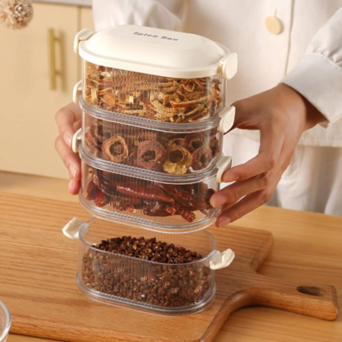 π§ 4-Layer Multi-Layered Spice Storage Box π± | Seasoning Organizer for Kitchen, BBQ & Picnic πΏπ₯
