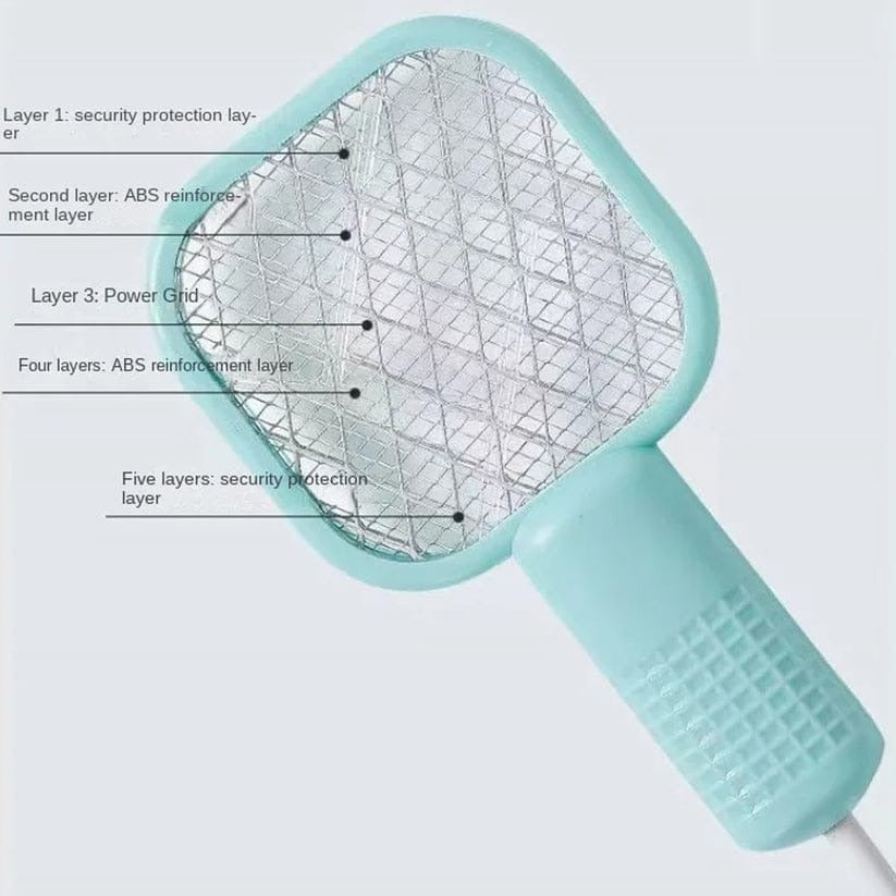 Mini USB rechargeable mosquito racket β electric bug zapper with UV light and spark grid