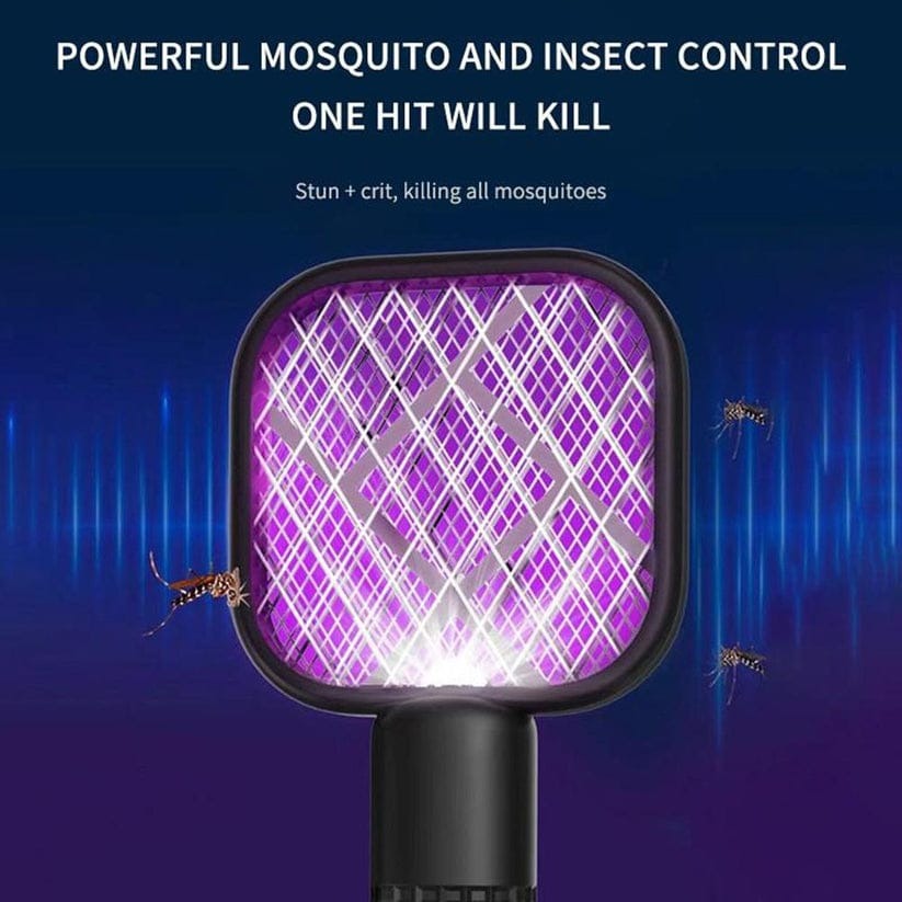 Mini USB rechargeable mosquito racket β electric bug zapper with UV light and spark grid