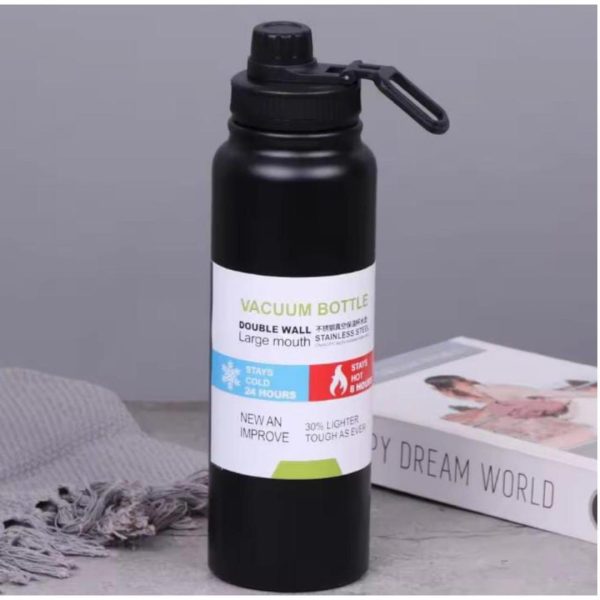 Summer Vacuum Water Bottle – 800ml Insulated Stainless Steel Keeps Drinks Hot & Cold Random Color