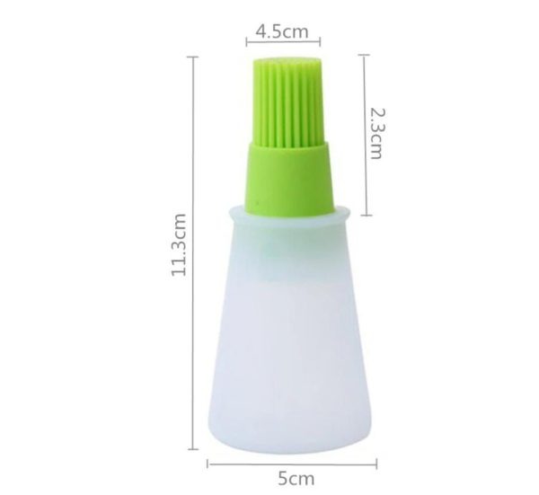 Portable Silicone Oil Bottle with Brush – Grill & Baking Tool for BBQ, Pastry, and Kitchen Use (Random Color)