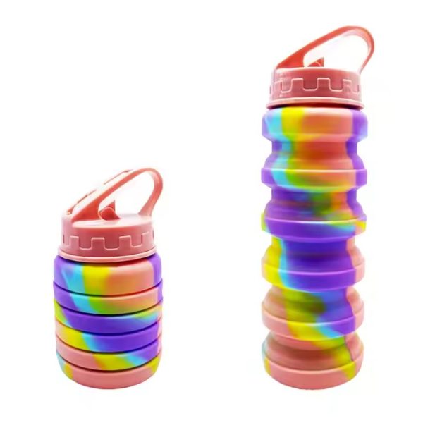 Silicone Collapsible Water Bottle – BPA-Free, Leak-Proof, Lightweight & Portable for Gym, Travel & Girls