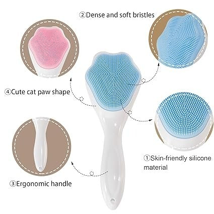 🧽 1 Pc Silicone Face Scrubber – Soft Exfoliating Brush & Manual Facial Massager 🧖‍♀️✨