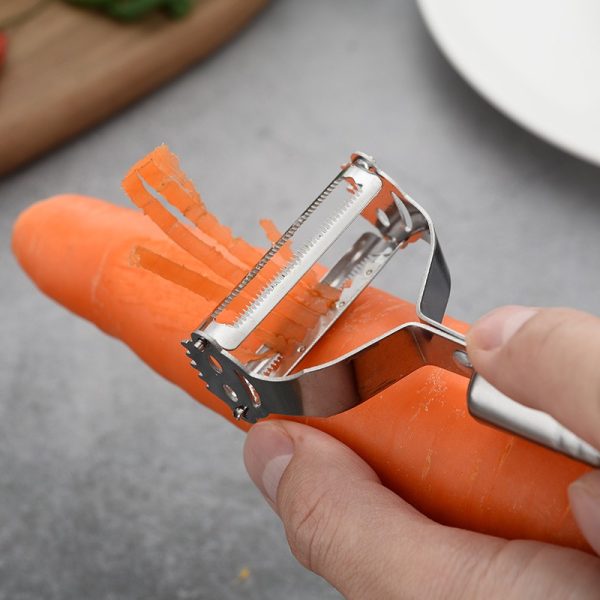 1 Set Stainless Steel Peeler & Slicer – Multi-function Vegetable & Fruit Grater Tool