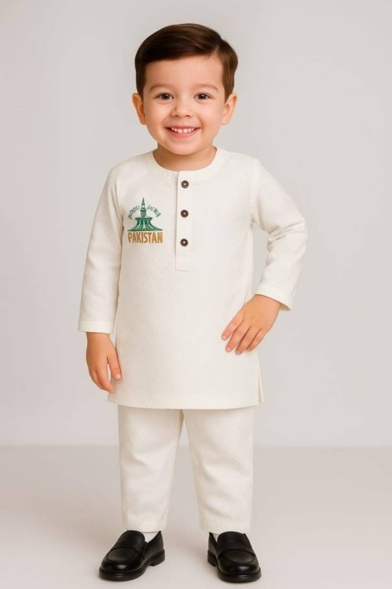 14 August Kids Suit – Soft Cotton Traditional Wear (1–3 Years)