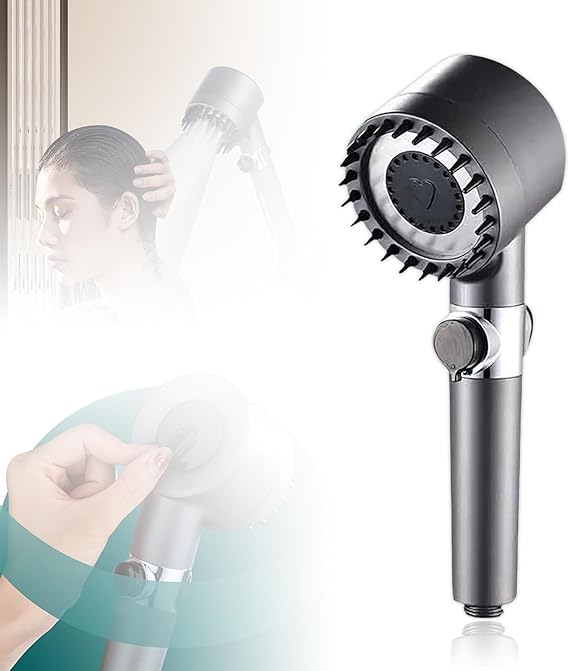 🛁 3 Modes High Pressure Shower Head 🚿 | Handheld & Massage Spray | With Built-in Filter 💧
