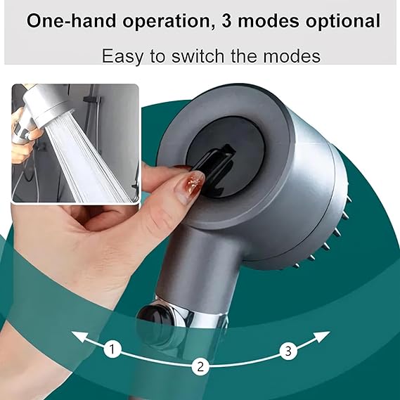 🛁 3 Modes High Pressure Shower Head 🚿 | Handheld & Massage Spray | With Built-in Filter 💧