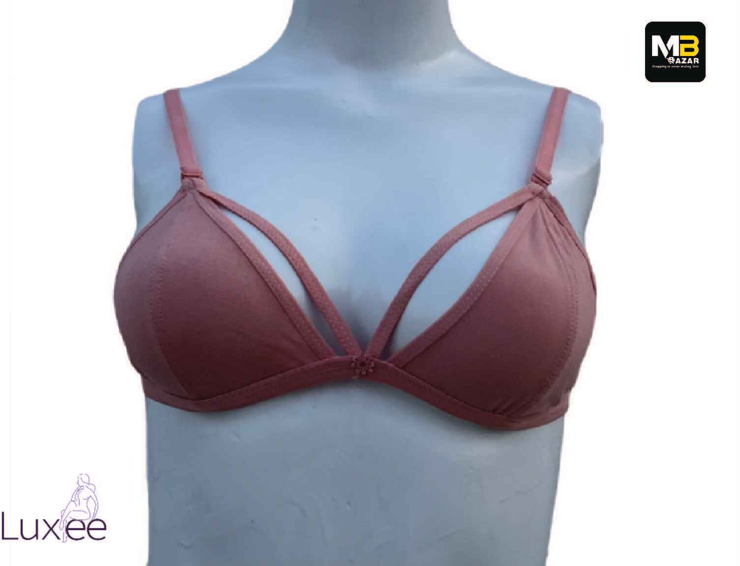 Luxee Soft Cotton Bra – Wireless, Breathable, Stretch Fit | Everyday Lounge Comfort for Women