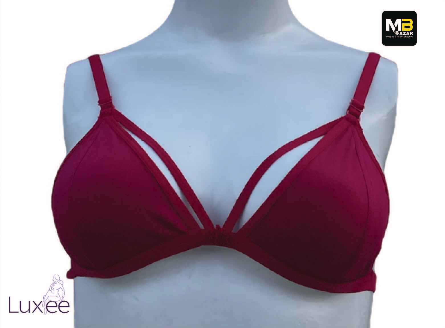 Luxee Soft Cotton Bra – Wireless, Breathable, Stretch Fit | Everyday Lounge Comfort for Women