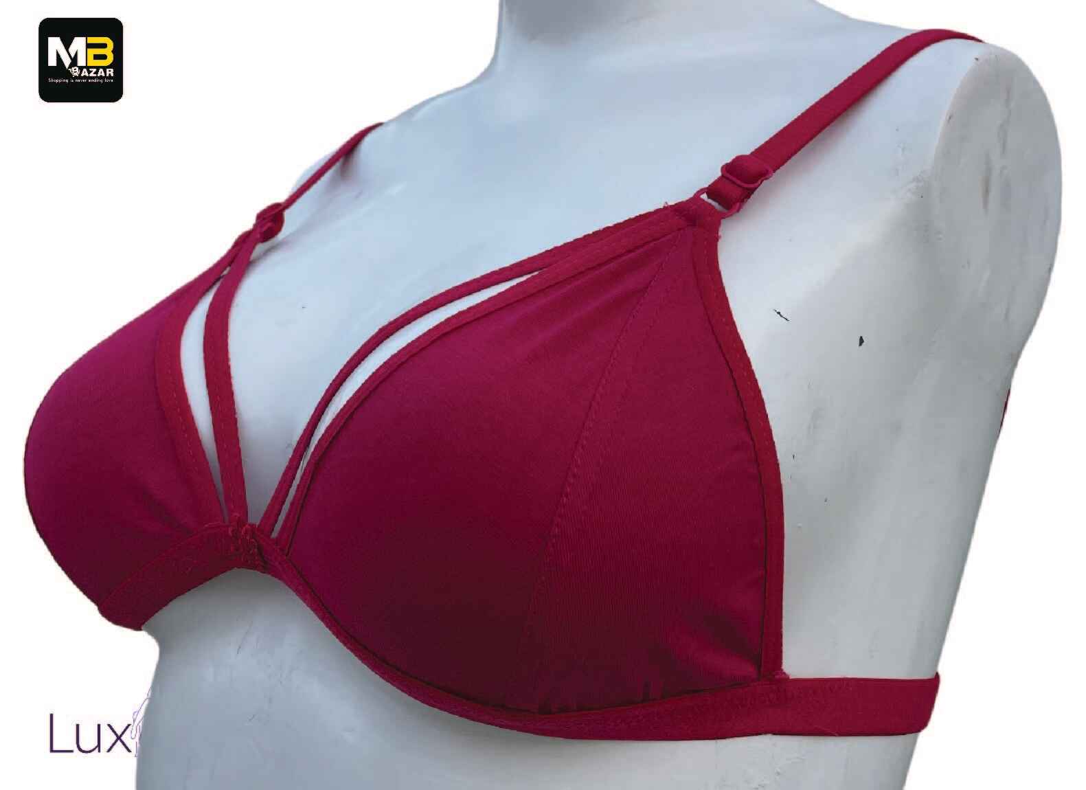 Luxee Soft Cotton Bra – Wireless, Breathable, Stretch Fit | Everyday Lounge Comfort for Women