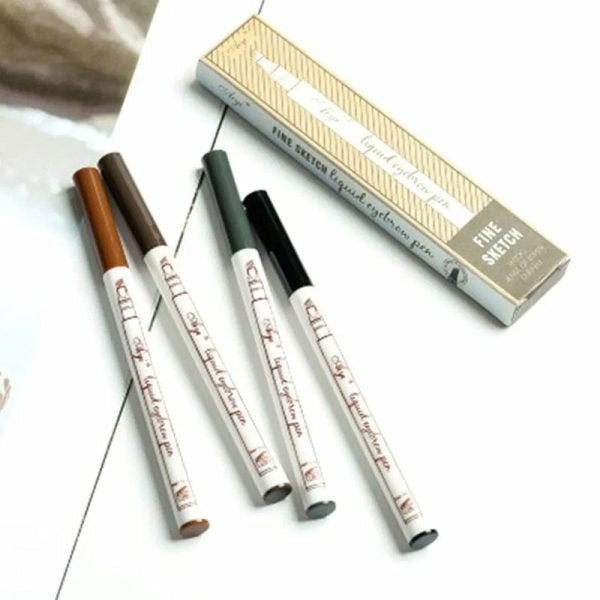 4 Tip Waterproof Eyebrow Pen | Waterproof Tattoo Tint Fine Sketch Liquid Eyebrow Pencil | Createsur Natal Makeup Effect