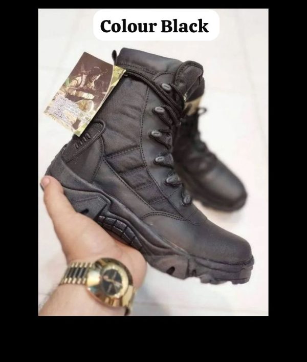 Black Delta Ankle Shoes – Water Resistant, Durable & Stylish Footwear