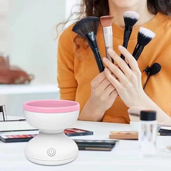Electric Makeup Brush Cleaner Machine – USB Powered, Gentle & Efficient Deep Cleaning Scrubber