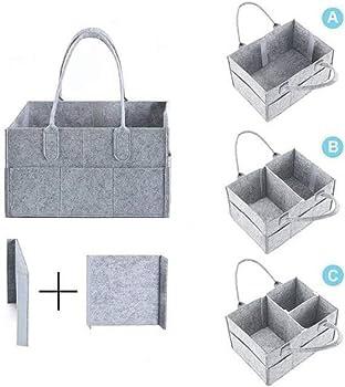Foldable Baby Diaper Caddy Organizer – Portable Nursery Storage Basket with Waterproof Liner  Essential for Changing Table, Car & Home