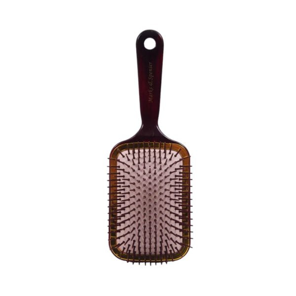 Paddle Hair Brush with Scalp Massager – Wooden-Style Handle, Nylon Pins & Cushion Pad for Wet & Dry Hair Detangling