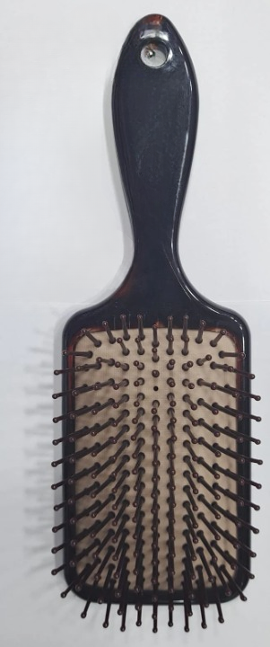 Paddle Hair Brush with Scalp Massager – Wooden-Style Handle, Nylon Pins & Cushion Pad for Wet & Dry Hair Detangling