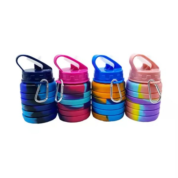 Silicone Collapsible Water Bottle – BPA-Free, Leak-Proof, Lightweight & Portable for Gym, Travel & Girls