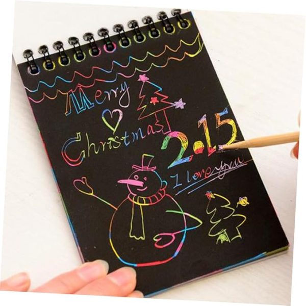Small Scratch Note Pad | Rainbow Drawing Draft Books For Childrens