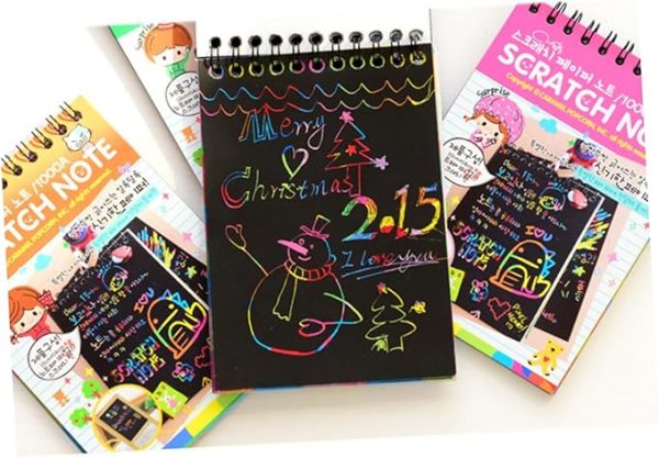 Small Scratch Note Pad | Rainbow Drawing Draft Books For Childrens