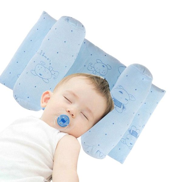 Soft Head Shaping Newborn Pillow For Flat Head Prevention, Breathable & Portable Infant Cushion – Baby Head Shaping Pillow – Adjustable Newborn Baby Head Shaping Pillow ( Random Color & Design ) – Without Box